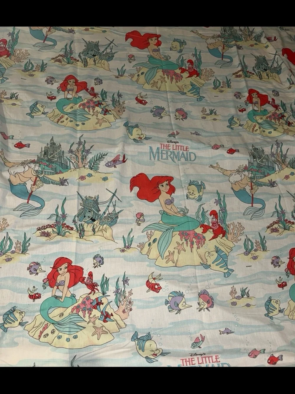 Vintage Disney Little Mermaid Ariel Twin Sheets